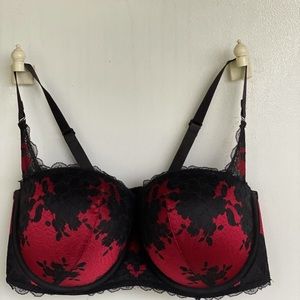 Red/Blk lace 40F(3D) Torrid T-Shirt Push-up Bra